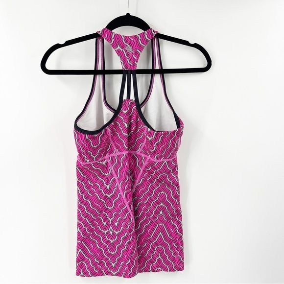 ✅ Mountain Hardwear Mighty Tank Top MEDIUM multicolor Shelf Bra Workout Running - Picture 4 of 4